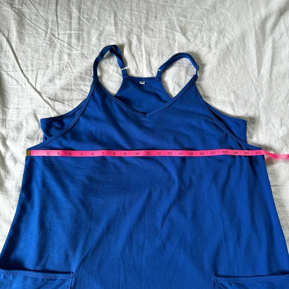 Blue Women’s Sleeveless Romper with Pockets size XL - Picture 6 of 9